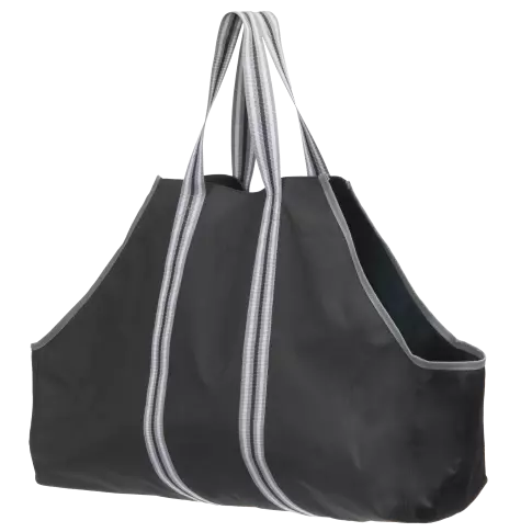 Firewood Bag Heavy Duty 29 x 9 x 18 in. Black and Gray — main product image