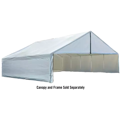 ShelterLogic UltraMax遮阳篷围挡套件 30 x 40英尺 白色 工业级 (框架和遮阳篷另售)