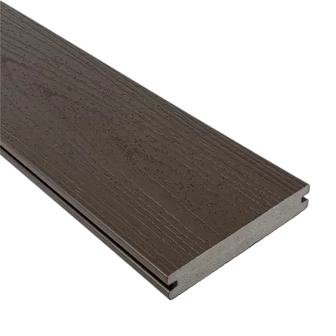 IPATIO PRIME 12ft Chocolate Foamed PVC Deck Board Grooved — alternate product view