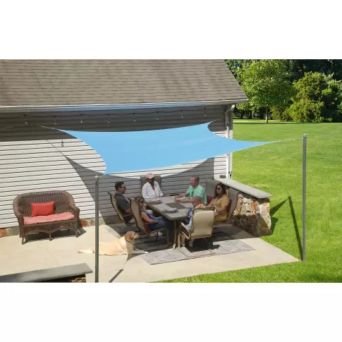 12 ft square Blue Shade Sail — 产品附加图 3