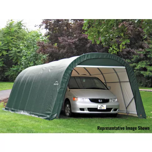 ShelterCoat 12 x 24 ft. Wind and Snow Rated Garage Round Green STD — 产品附加图 3