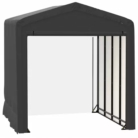 ShelterLogic ShelterTube防风防雪额定车库, 14x18x16 灰色
