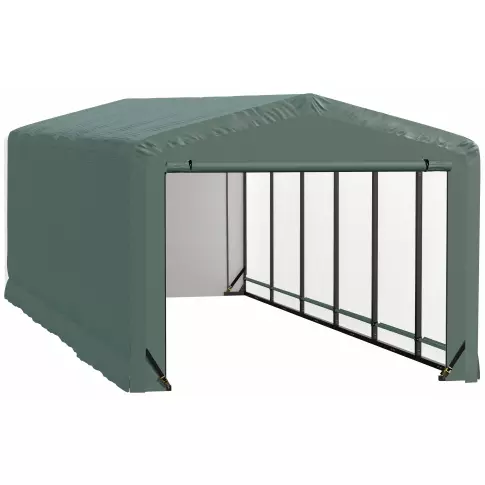 ShelterLogic ShelterTube防风防雪额定车库, 10x27x8 绿色