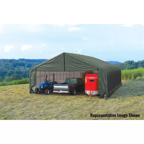 ShelterLogic ShelterCoat 28 x 20 x 16英尺 车库尖顶 绿色 STD
