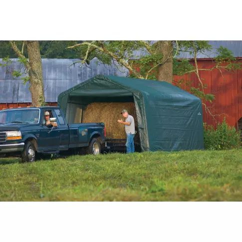ShelterLogic ShelterCoat 12 x 24 x 8 ft. Garage Peak Green STD