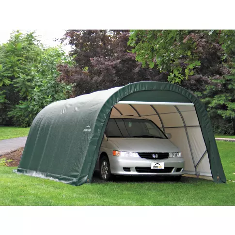 ShelterCoat 12 x 20 ft. Wind and Snow Rated Garage Round Green STD — additional product view 3