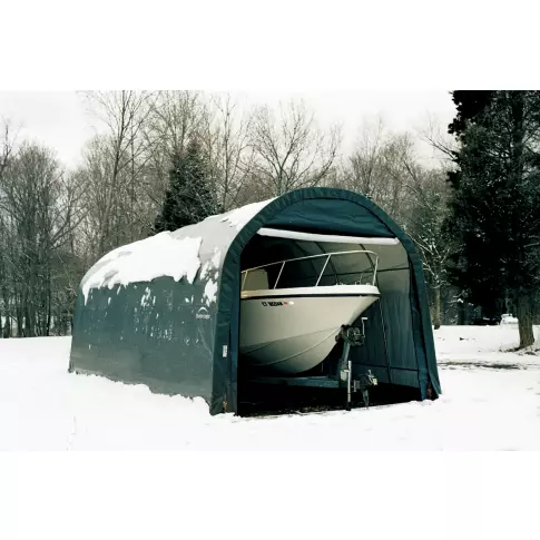 ShelterLogic ShelterCoat 13 x 20 ft. Wind and Snow Rated Garage Round Green STD