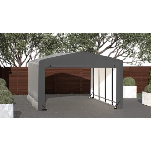 ShelterTube Wind and Snow-Load Rated Garage, 12x18x8 Gray — additional product view 3