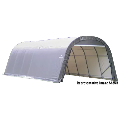 ShelterLogic ShelterCoat 12 x 28英尺 防风防雪额定车库 圆顶 灰色 STD