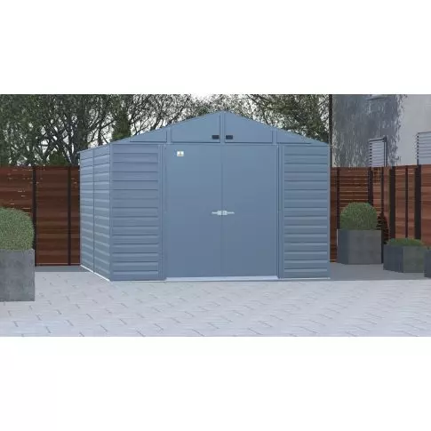 Arrow Select Steel Storage Shed, 10x12, Gris bleu