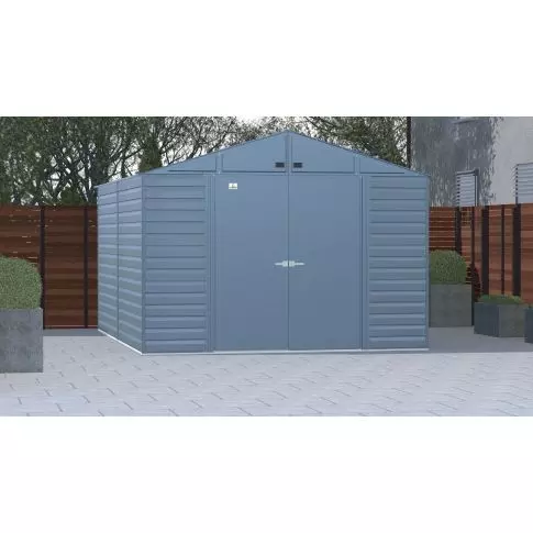 Arrow Select Steel Storage Shed, 10x14, Gris bleu