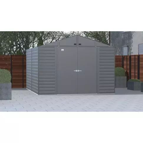 Arrow Select Steel Storage Shed, 10x14, Gris charbon