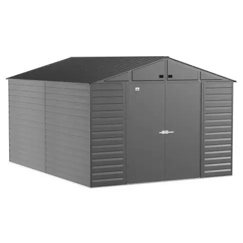 Arrow Select Steel Storage Shed, 10x14, Gris charbon