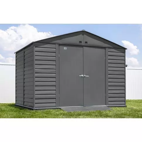 Arrow Select Steel Storage Shed, 10x8, Gris charbon