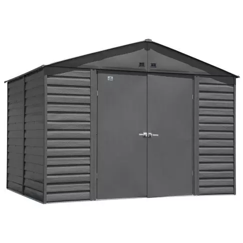 Arrow Select Steel Storage Shed, 10x8, Gris charbon