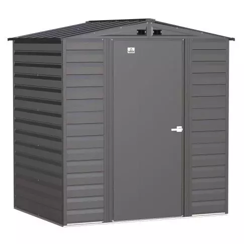 Arrow Select Steel Storage Shed, 6x5, Gris charbon