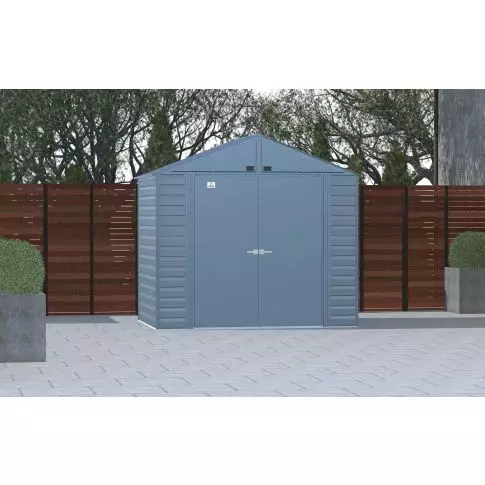 Arrow Select Steel Storage Shed, 8x6, Gris bleu