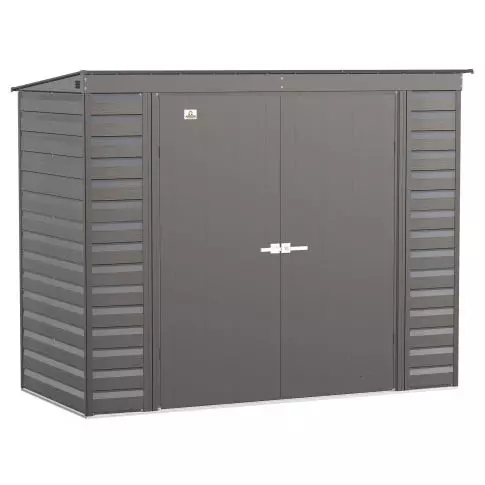 Arrow Select Steel Storage Shed, 8x4, Gris charbon