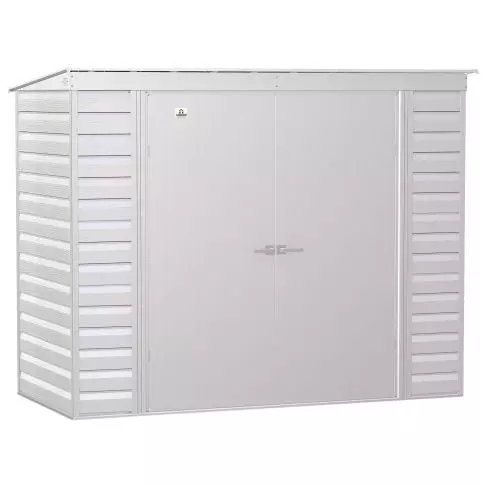 Arrow Select Steel Storage Shed, 8x4, Gris pâle