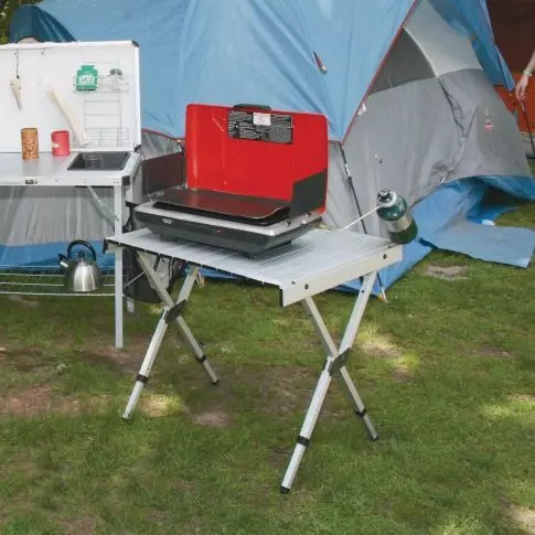 RIO Gear Aluminum Expandable Roll Top Table 28 x 27 in. to 48 x 27 in.