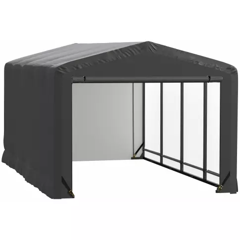 ShelterTube Wind and Snow-Load Rated Garage, 10x18x8 Gray — alternate product view