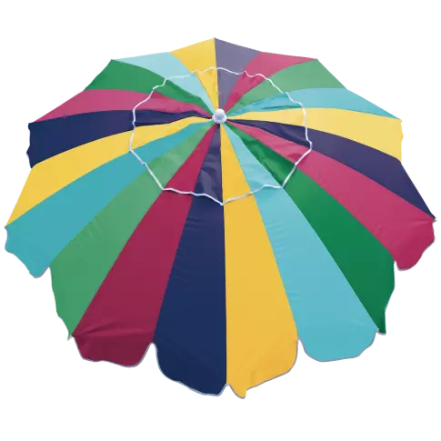 RIO Parasol 7' 20 panneaux avec ancrage au sable intégré