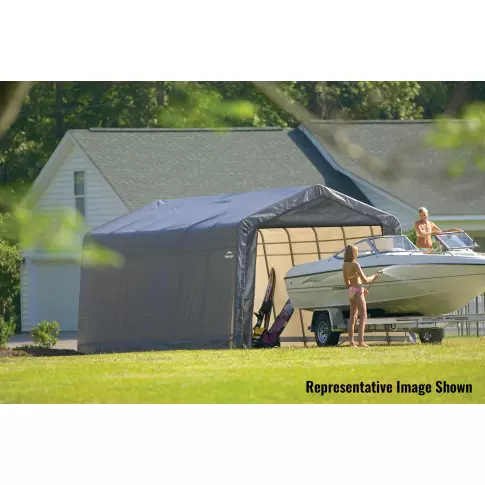 ShelterLogic ShelterCoat 13 x 24 x 10英尺 车库尖顶 灰色 STD