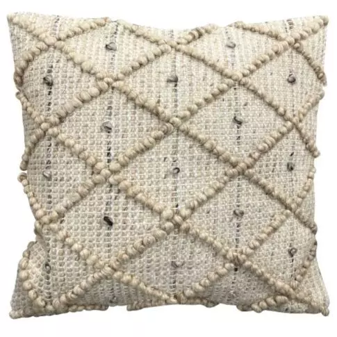 Corriveau Charm菱格坐垫 18" x 18" - 米白色