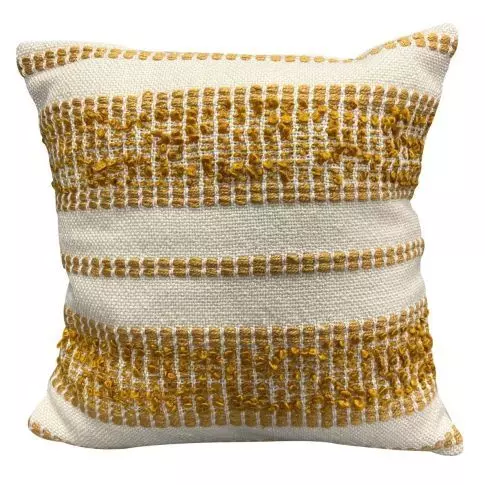 Corriveau Mineral striped cushion 18" x 18" - Yellow