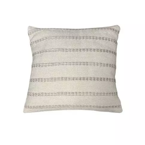 Corriveau Natural striped cushion 18" x 18" - Cream