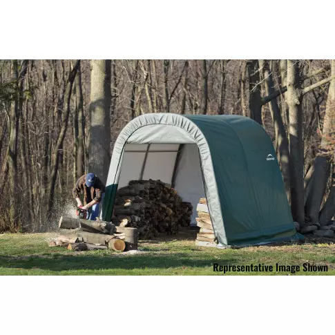 ShelterCoat 10 x 8 ft. Wind and Snow Rated Garage Round Green STD — additional product view 3
