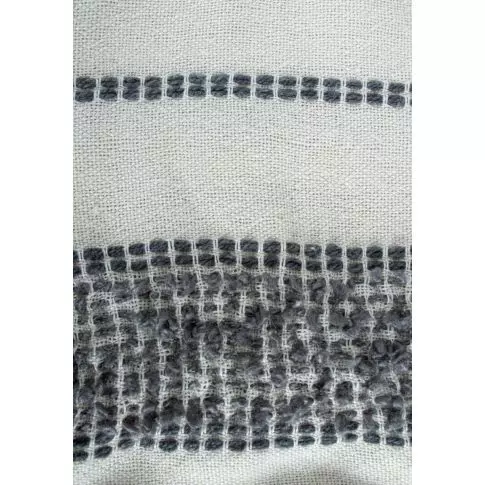 Jeté à rayures Mineral 50"x60" - bleu gris - Corriveau