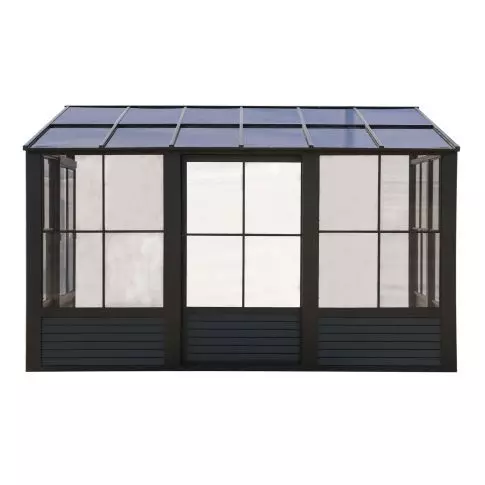 Gazebo Penguin Florence壁挂式阳光房 8x12 聚碳酸酯屋顶 黑色