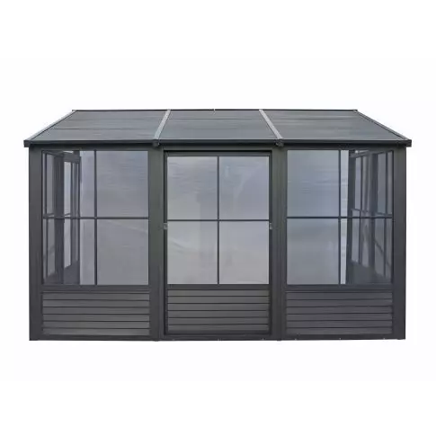 Gazebo Penguin Florence壁挂式阳光房 8x12 金属屋顶 黑色