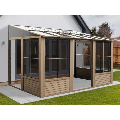 Gazebo Penguin Florence附加阳光房 10英尺 x 16英尺 沙色