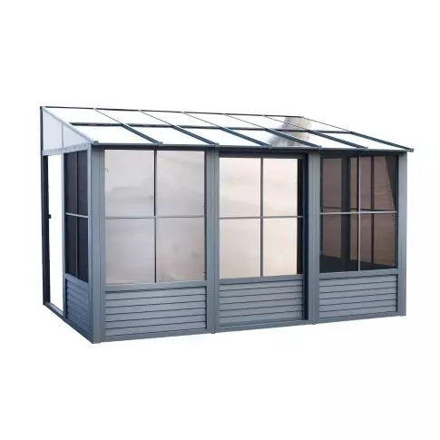 Gazebo Penguin Florence附加阳光房 10英尺 x 12英尺 石板色