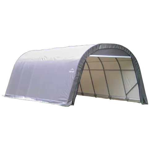 ShelterLogic ShelterCoat 12 x 20 ft. Wind and Snow Rated Garage Round Gray STD