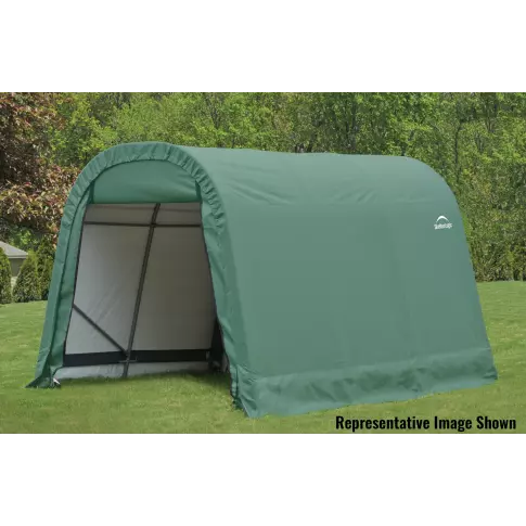 ShelterLogic ShelterCoat 8 x 16 ft. Wind and Snow Rated Garage Round Green STD