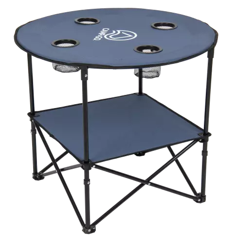 Camp & Go 28" diameter fabric round portable table Slate Blue