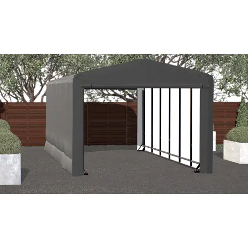 ShelterLogic ShelterTube防风防雪额定车库, 12x27x10 灰色
