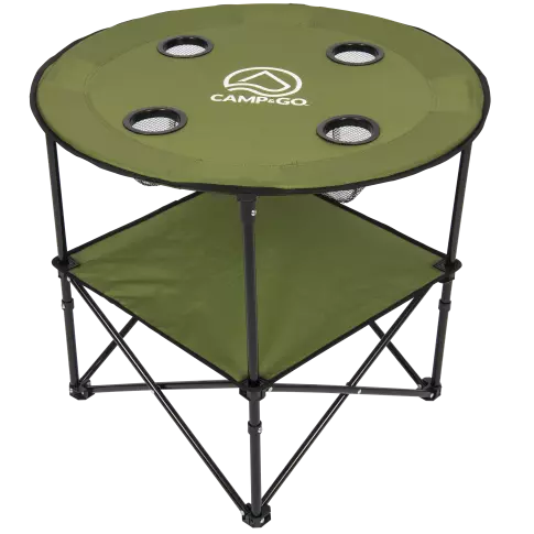 Camp & Go Table portable ronde en tissu de 28 po de diamètre