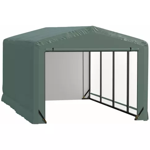 ShelterTube Wind and Snow-Load Rated Garage, 10x18x8 Green — alternate product view