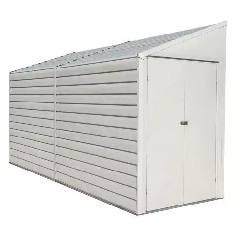 Arrow Yardsaver® 4 x 10 ft Steel Storage Shed Pent Roof Eggshell