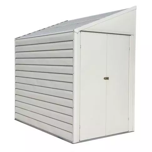 Arrow Yardsaver® 4 x 7英尺 钢制储物棚 单斜屋顶 蛋壳色