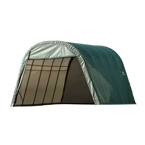 ShelterLogic ShelterCoat 13 x 20 ft. Wind and Snow Rated Garage Round Green STD