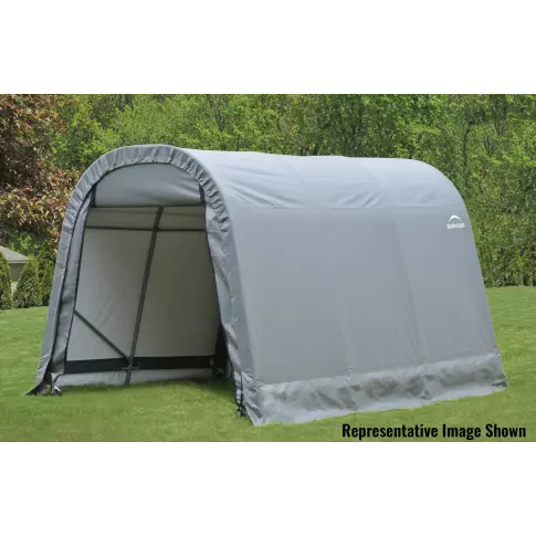 ShelterLogic ShelterCoat 8 x 16 ft. Wind and Snow Rated Garage Round Gray STD