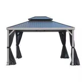 Gazebo Penguin Yosemite 10x12 double steel roof gazebo aluminum posts