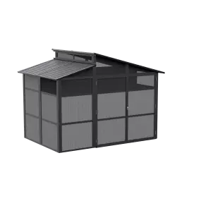 Sojag Rainier 8 x 11 ft. Black Aluminum Frame Storage Shed