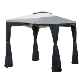Sojag 8 x 8 x 8.6 ft Grey Malta Gazebo