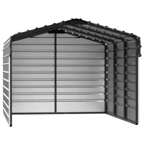 Arrow Steel Carport With 3 Wall Kits, 10X15X07, Eggshell